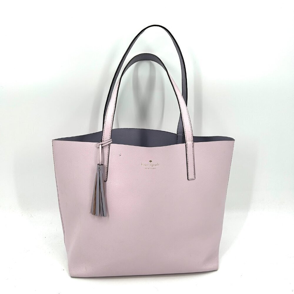 KATE SPADE Light Purple Lavender 100% Leather All Day Tote Bag Purse